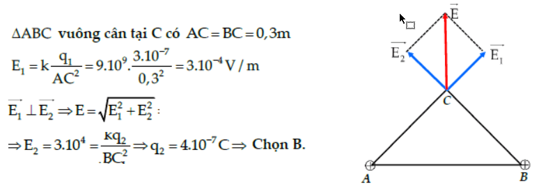 Điện tích q2 có độ lớn là (1).png